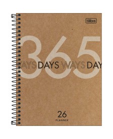 imagem principal do produto Planner Espiral Kraftwork 17,7 x 24 cm 2026