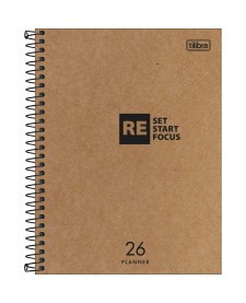 imagem principal do produto Planner Espiral Kraftwork 17,7 x 24 cm 2026