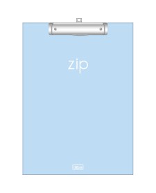 imagem principal do produto Prancheta A4 Zip - Azul-Claro