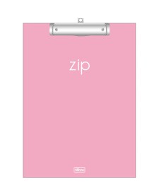 imagem principal do produto Prancheta A4 Zip - Rosa-Claro