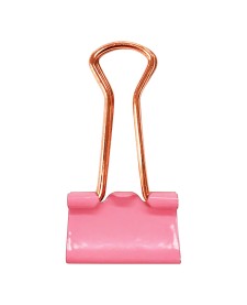 imagem de detalhe produto Prendedor de Papel 19mm Rosa Pastel 12 Unidades