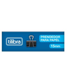 imagem de detalhe produto Prendedor Preto para Papel 15mm Caixa com 12 Unidades