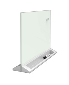 imagem principal do produto Quadro Branco Magnético Vidro Divisória para Mesa 58x40cm