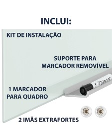 imagem de detalhe produto Quadro Branco Magnético Vidro InvisaMount 127x71cm