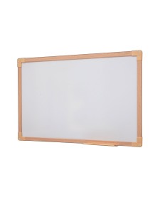 imagem de detalhe produto Quadro Branco UV Moldura Madeira 90x60cm