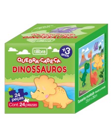 imagem de detalhe produto Quebra-Cabeça 24 Peças Ilustrações - Safari, Dinossauros e Fundo do Mar - Sortido