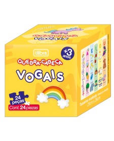 imagem de detalhe produto Quebra-Cabeça 24 Peças Pedagógico - Cores, Numeros e Vogais - Sortido