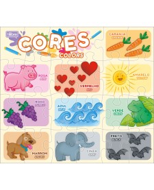 imagem principal do produto Quebra-Cabeça 24 Peças Pedagógico - Cores, Numeros e Vogais - Sortido