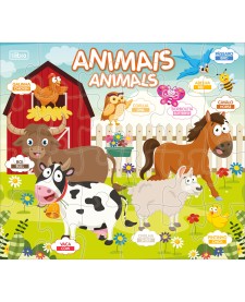 imagem principal do produto Quebra-Cabeça 24 Peças Pedagógico - Corpo Humano, Animais e Emoções