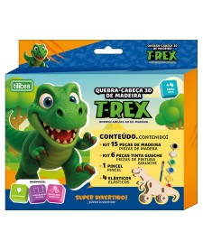 imagem de detalhe produto Quebra-cabeça 3D Madeira T-Rex