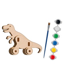 imagem principal do produto Quebra-cabeça 3D Madeira T-Rex