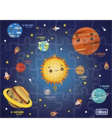 imagem de detalhe produto Quebra-Cabeça Caixa Individual 24 Peças Sistema Solar