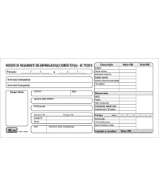 imagem principal do produto Recibo de Pagamento de Empregado(a) Doméstico(a) 13x2 Vias -  26 Folhas