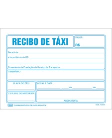 imagem principal do produto Recibo De Taxi - 50 Folhas