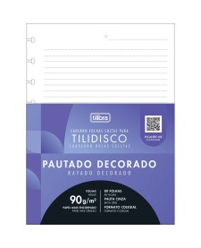 imagem principal do produto Refil Decorado para Tilidisco Colegial 80 Folhas 90 Gramas