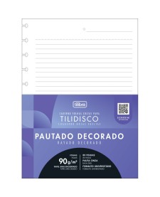 imagem principal do produto Refil Decorado para Tilidisco Universitário 80 Folhas 90 Gramas
