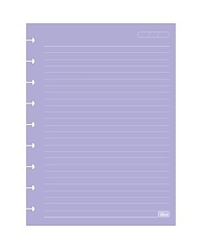 imagem de detalhe produto Refil para Tilidisco Colegial Folhas Coloridas Pauta Branca 50 Folhas