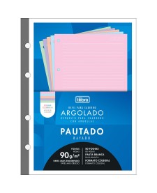 imagem principal do produto Refil Tiliflex Colorido com Pauta Branca para Caderno Argolado Colegial 80 Folhas 90 Gramas