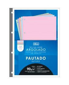 imagem principal do produto Refil Tiliflex Colorido com Pauta Branca para Caderno Argolado Universitário 80 Folhas 90 Gramas