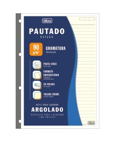 imagem principal do produto Refil Tiliflex Creme para Caderno Argolado Universitário 80 Folhas 90 Gramas