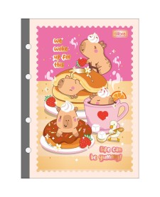 imagem principal do produto Refil Tiliflex para Caderno Argolado Colegial Capyclub 80 Folhas