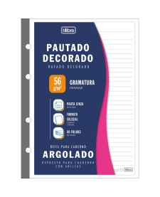 imagem principal do produto Refil Tiliflex para Caderno Argolado Colegial Decorado Feminino 80 Folhas