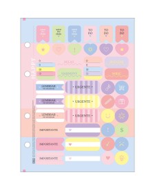 imagem de detalhe produto Refil Tiliflex para Caderno Argolado Colegial Happy 80 Folhas