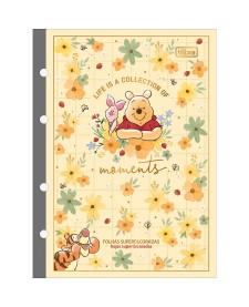 imagem principal do produto Refil Tiliflex para Caderno Argolado Colegial Pooh 80 Folhas