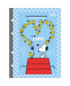 imagem principal do produto Refil Tiliflex para Caderno Argolado Colegial Snoopy 80 Folhas