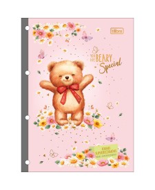 imagem principal do produto Refil Tiliflex para Caderno Argolado Universitário Love Bears 80 Folhas