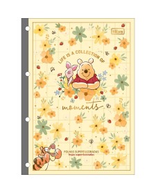 imagem principal do produto Refil Tiliflex para Caderno Argolado Universitário Pooh 80 Folhas