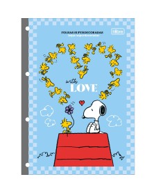 imagem principal do produto Refil Tiliflex para Caderno Argolado Universitário Snoopy 80 Folhas