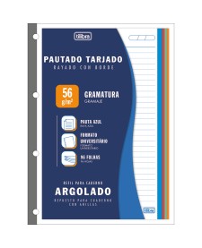 imagem principal do produto Refil Tiliflex para Caderno Argolado Universitário Tarjado 96 Folhas