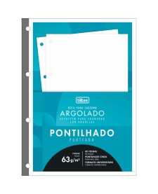 imagem principal do produto Refil Tiliflex Pontilhado para Caderno Argolado Universitário 80 Folhas