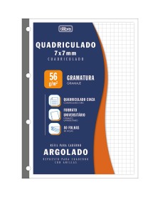 imagem principal do produto Refil Tiliflex Quadriculado 7x7 para Caderno Argolado Universitário 80 Folhas