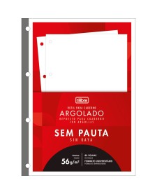 imagem principal do produto Refil Tiliflex sem Pauta para Caderno Argolado Universitário 80 Folhas