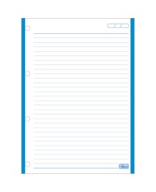 imagem de detalhe produto Refil Tiliflex Tarjado para Caderno Argolado Universitário 96 Folhas