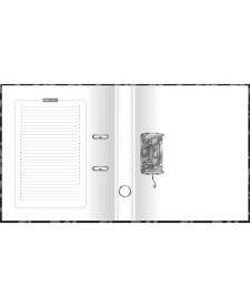 imagem de detalhe produto Registrador AZ A4 LL Classic Desmontado