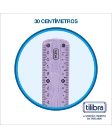 imagem de detalhe produto Régua Flexível 30cm Lilás com Glitter