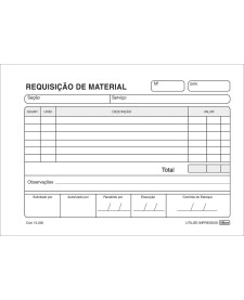 imagem principal do produto Requisição de Material Simplificado - 50 Folhas