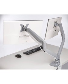 imagem de detalhe produto Suporte de Mesa Ergonômico Ajustável para 2 Monitores