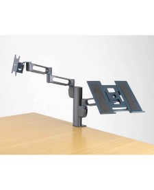 imagem principal do produto Suporte de Mesa Ergonômico para 2 monitores