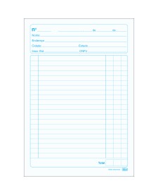 imagem principal do produto Talão de Nota Neutra 1/18 Médio 40x2 Vias 80 Folhas