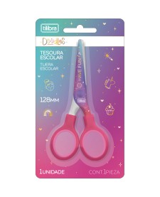 imagem de detalhe produto Tesoura Escolar 128mm Doodles