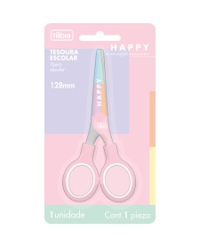 imagem de detalhe produto Tesoura Escolar 128mm Happy