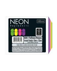 imagem de detalhe produto Tilembrete Neon 92x82mm 600 Folhas - Tilibra