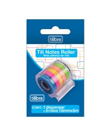 imagem principal do produto Tili Notes Roller (Nota Adesiva em Rolo) 5 Cores - 5 Rolos De 10mmx5m Cada