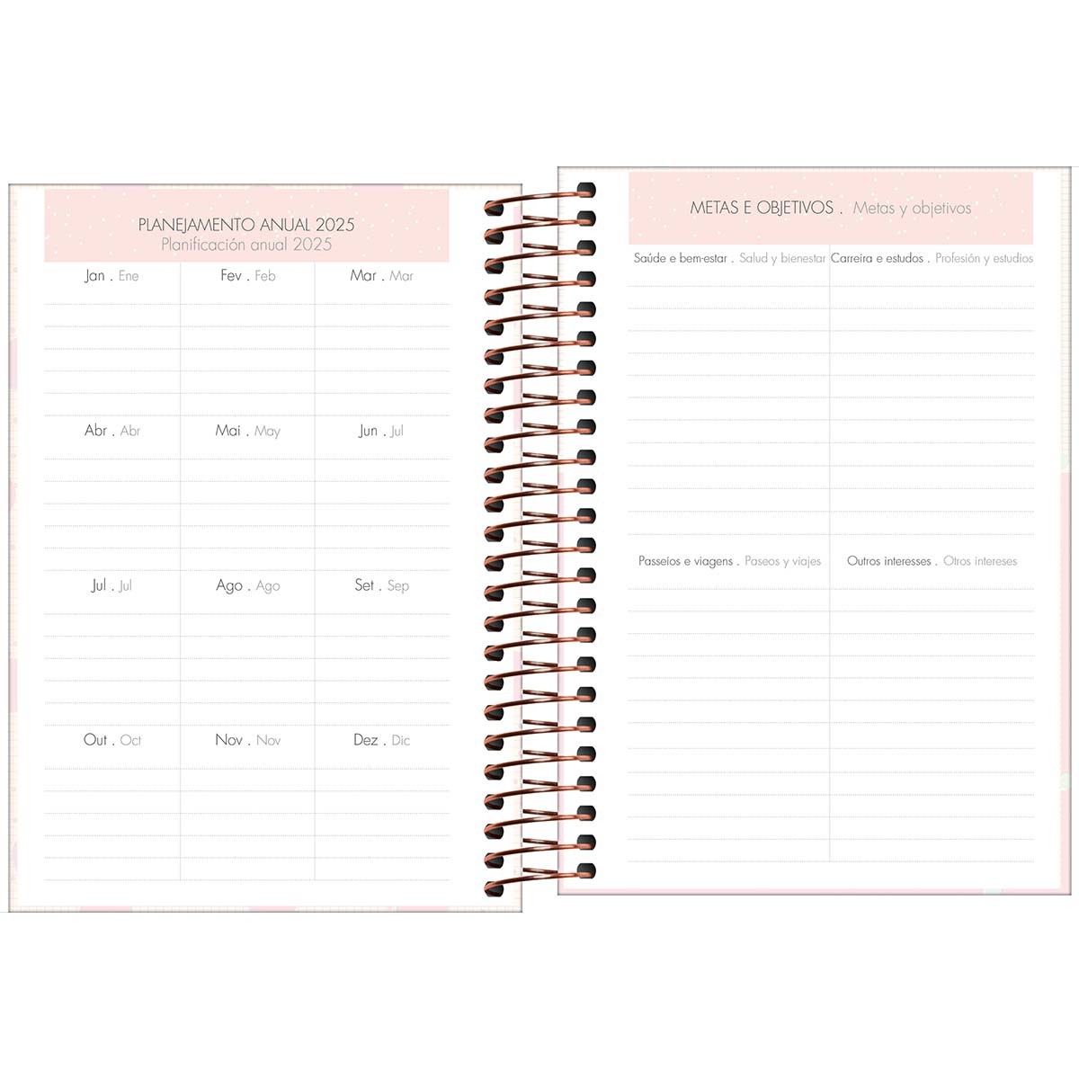 Agenda Espiral Diária 12,9 x 18,7 cm Soho 2025 Soho Agendas, Agenda Jovem Tilibra