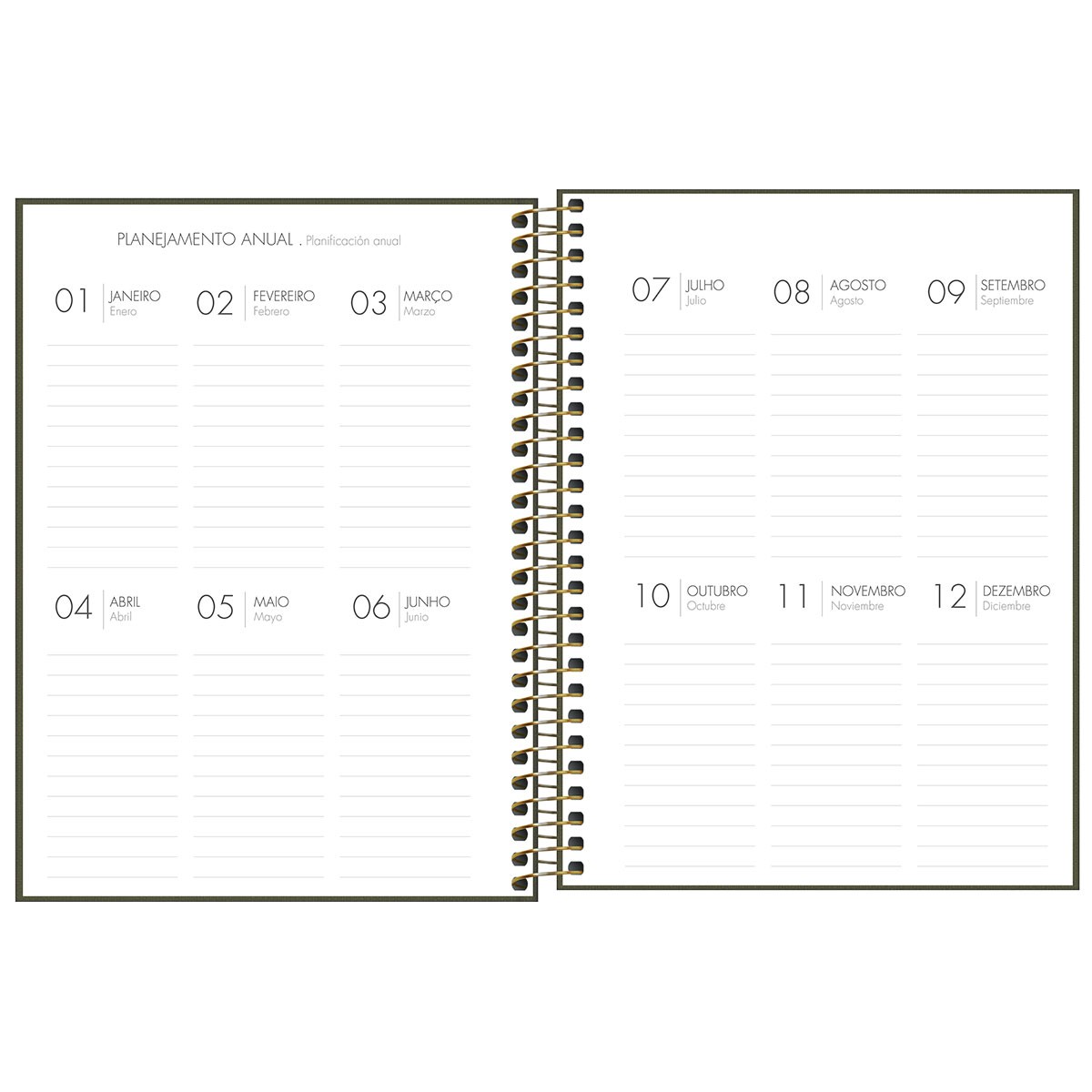 Agenda Executiva Espiral Diária 17,7 x 24 cm Lume 2024 Executivo