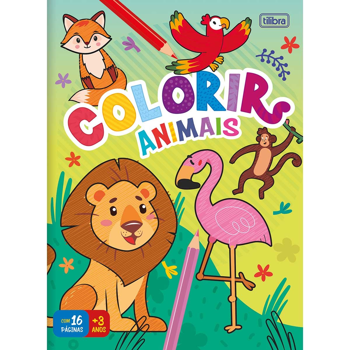 Álbum Colorir Animais Aprender, Brincar e Colorir 8 Folhas - Aprender ...
